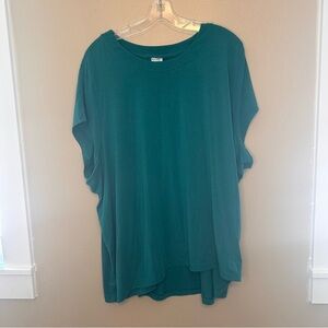 Athleta Teal Short Sleeve Top Size 2X